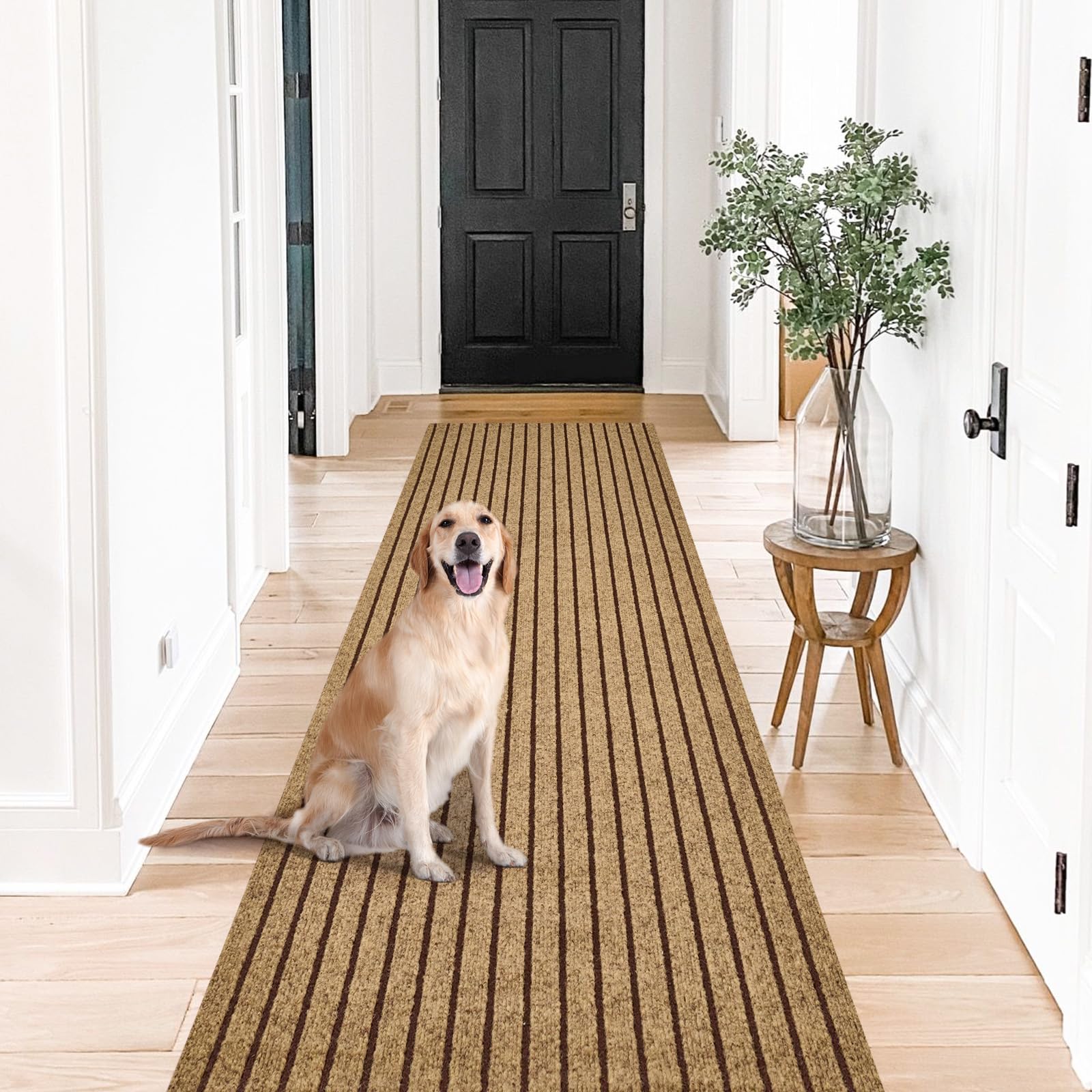 Gotohipi Runner Rug 6x32 Indoor Outdoor Utility Carpet,Area Rugs with Non Slip Rubber Backing for Hallway Kitchen Entryway Balco